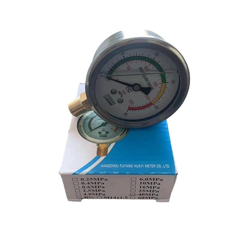 Hydraulic Pressure Gauge 1 4 Inch 63mm Dial Manometer 0 1 6Mpa Shockproof Oil Water - Image 2